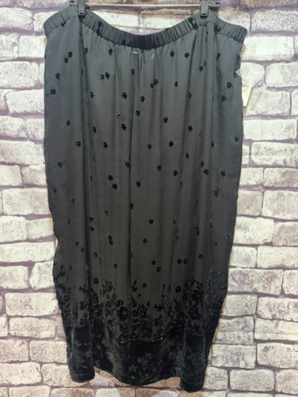 Silk Club NWT Vintage Black Skirt Size 3X